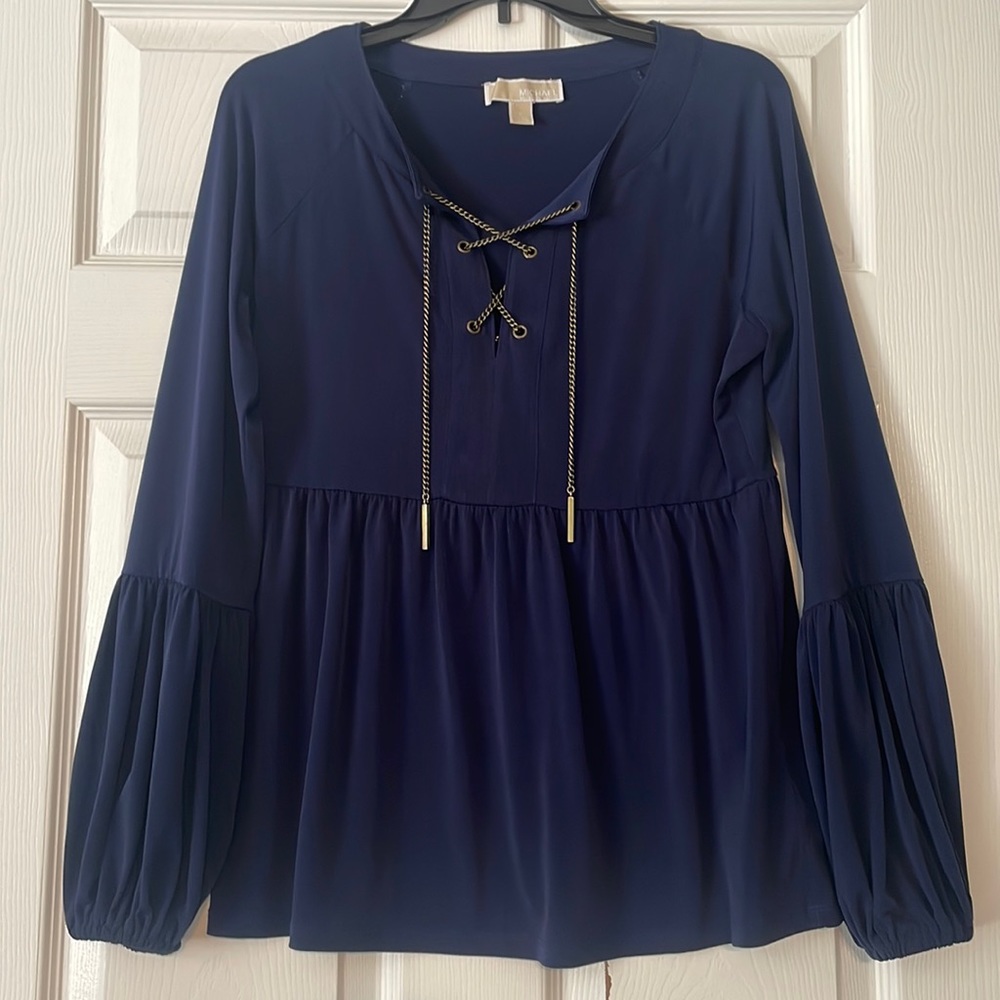 Michael Kors babydoll top with chain